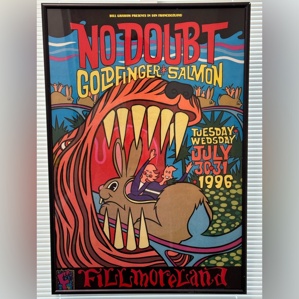 VTG No Doubt Concert Poster 1996 San Francisco